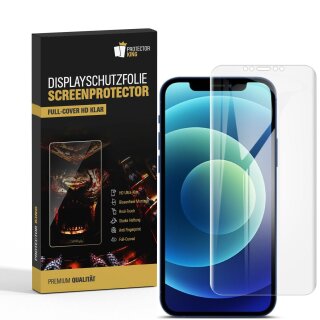 3x 9H Nano-Glass für iPhone 12 Mini FULL COVER 3D KLAR Anti-Shock Anti-Bruch Anti-Stoß Anti-Schmutz Panzernanoglas Displayschutz Schutzfolie Panzerfolie Panzerglas Screen-Protector