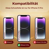 3x 9H Panzerglas für iPhone 11 Pro HD KLAR echtes Tempered Glass Panzerfolie Displayschutz Schutzglas Hartglas Schutzfolie Screen-Protector