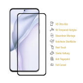 3x 9H Panzerglas für Huawei P50 FULL COVER Displayschutz Schutzglas Hartglas Schutzfolie Panzerfolie KLAR Tempered echtes Displayglas Glasfolie Displayfolie Folie