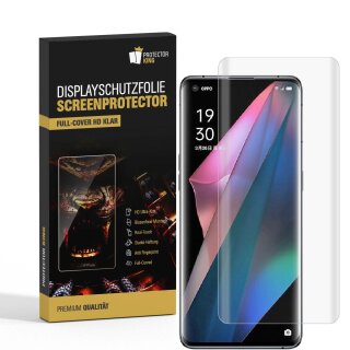 4x Displayfolie für Oppo Find X3 Pro FULL COVER Displayschutz Schutzfolie HD KLAR