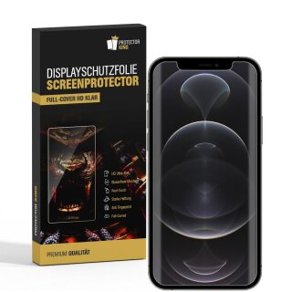 4x Displayschutzfolie für iPhone 12 FULL COVER Displayfolie HD KLAR Schutzfolie