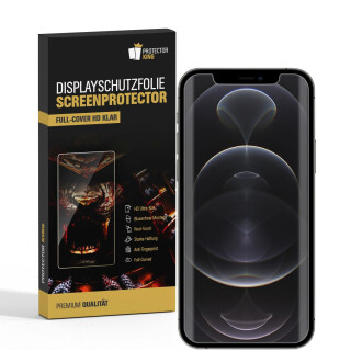 6x Displayschutzfolie für iPhone 12 Pro FULL COVER Displayfolie HD KLAR Schutzfolie