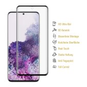1x 9D Keramik-Glass für Samsung Galaxy S20 Ultra FULL COVER 3D KLAR Panzerfolie Displayschutz Schutzfolie Ceramic Screen-Protector