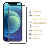 4x 9D Keramik-Glass für iPhone 12 Mini FULL COVER 3D KLAR Panzerfolie Displayschutz Schutzfolie Ceramic Screen-Protector