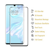 6x 9D Keramik-Glass für Huawei P30 Pro FULL COVER 3D KLAR Panzerfolie Displayschutz Schutzfolie Ceramic Screen-Protector
