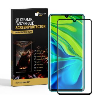 2x 9D Keramik-Glass für Xiaomi Mi Note 10 FULL COVER 3D KLAR Panzerfolie Displayschutz Schutzfolie Ceramic Screen-Protector