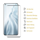 4x 9D Keramik-Glass für Xiaomi Mi 10 Pro FULL COVER 3D KLAR Panzerfolie Displayschutz Schutzfolie Ceramic Screen-Protector