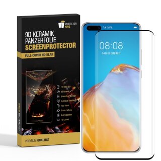 6x 9D Keramik-Glass für Huawei P40 Pro FULL COVER 3D KLAR Panzerfolie Displayschutz Schutzfolie Ceramic Screen-Protector