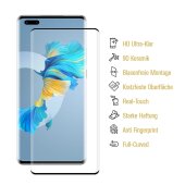 6x 9D Keramik-Glass für Huawei Mate 40 Pro Plus FULL COVER 3D KLAR Panzerfolie Displayschutz Schutzfolie Ceramic Screen-Protector
