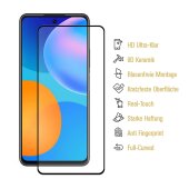 4x 9D Keramik-Glass für Huawei P Smart 2021 FULL COVER 3D KLAR Panzerfolie Displayschutz Schutzfolie Ceramic Screen-Protector