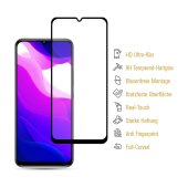 1x 9H Hartglas für Xiaomi Mi 10 Lite FULL COVER Panzerfolie Displayschutz Schwarz Panzerglas Schutzglas Schutzfolie