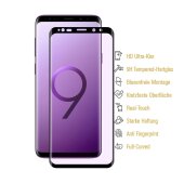 1x 9H Hartglas für Samsung Galaxy S9 FULL CURVED Displayschutz Panzerfolie SW KLAR Schutzglas Panzerglas Schutzfolie Displayglas Glasfolie Echtes Glas