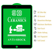 2x 9D Keramik-Glass für Apple iPad 2 FULL COVER 3D KLAR Panzerfolie Displayschutz Schutzfolie Ceramic Screen-Protector
