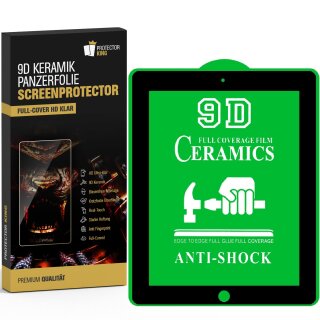 4x 9D Keramik für iPad 4 FULL-COVER Panzerfolie Displayschutz Panzerschutz Schutzfolie Displayfolie Folie ANTI-SHOK ANTI-BRUCH-ANTI-STOß