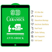 1x 9D Keramik-Glass für Apple iPad Pro 10.5 FULL COVER 3D KLAR Panzerfolie Displayschutz Schutzfolie Ceramic Screen-Protector