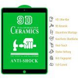 4x 9D Keramik-Glass für Apple iPad Pro 10.5 FULL COVER 3D KLAR Panzerfolie Displayschutz Schutzfolie Ceramic Screen-Protector
