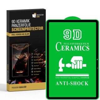 4x 9D Keramik für Samsung Galaxy Tab S7 FULL-COVER Panzerfolie Displayschutz Panzerschutz Schutzfolie Displayfolie Folie ANTI-SHOK ANTI-BRUCH-ANTI-STOß