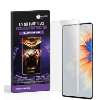 2x UV-Liquid 9H Panzerglas für Xiaomi Mi Mix 4 3D KLAR echtes Tempered Panzerhartglas Schutzglas Displayschutz Panzerfolie Schutzfolie Screen Protector