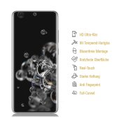6x 9H Hartglas für Samsung Galaxy S20 Ultra FULL CURVED Schutzfolie Schutzglas Klar Displayschutz Panzerfolie Displayglas Tempered Glasfolie Panzerglas Sicherheitsglas Echtglas