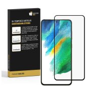 4x 9H Hartglas für Samsung Galaxy S21 FE FULL COVER Panzerfolie Displayschutz KLAR SW Panzerglas Schutzglas Schutzfolie