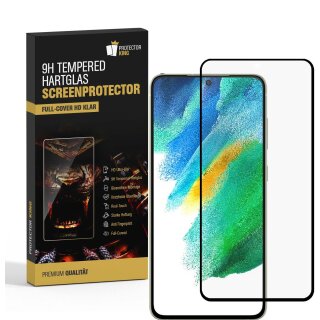 6x 9H Hartglas für Samsung Galaxy S21 FE FULL COVER Panzerfolie Displayschutz KLAR SW Panzerglas Schutzglas Schutzfolie
