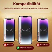 1x 9H Panzerglas für iPhone 13 Pro Max HD KLAR echtes Tempered Glass Panzerfolie Displayschutz Schutzglas Hartglas Schutzfolie Screen-Protector