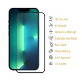 4x 9D Keramik-Glass für iPhone 13 FULL COVER 3D KLAR Panzerfolie Displayschutz Schutzfolie Ceramic Screen-Protector