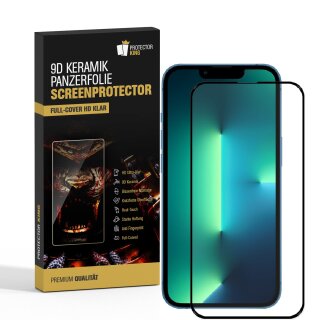 2x 9D Keramik-Glass für iPhone 13 Mini FULL COVER 3D KLAR Panzerfolie Displayschutz Schutzfolie Ceramic Screen-Protector