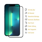 2x 9D Keramik-Glass für iPhone 13 Mini FULL COVER 3D KLAR Panzerfolie Displayschutz Schutzfolie Ceramic Screen-Protector