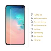 1x 9H Panzerglas für Samsung Galaxy S10e FULL CURVED Displayschutz Schutzglas Panzerfolie Schutzfolie Displayglas Hartglas echtes Tempered Sicherheitsglas Glasfolie
