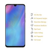 6x 9H Panzerglas für Huawei P30 FULL COVER Displayschutz Schutzglas Hartglas Schutzfolie Panzerfolie KLAR Tempered echtes Displayglas Glasfolie Displayfolie Folie Transparent
