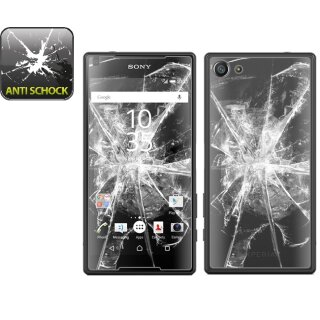 2x Panzerfolie für Sony Xperia Z5 Compact ANTI-SCHOCK Displayschutzfolie KLAR FB