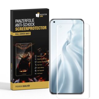 2x Panzerfolie für Xiaomi Mi 11 Pro FULL COVER Displayschutz Displayfolie MATT Anti Reflex Entspiegelt