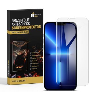 3x 9H Nano-Glass für iPhone 13 Mini FULL COVER 3D KLAR Anti-Shock Anti-Bruch Anti-Stoß Anti-Schmutz Panzernanoglas Displayschutz Schutzfolie Panzerfolie Panzerglas Screen-Protector