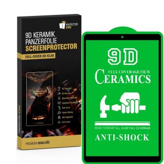 2x 9D Keramik-Glass für Samsung Galaxy Tab A 10.1 FULL COVER 3D KLAR Panzerfolie Displayschutz Schutzfolie Ceramic Screen-Protector