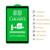 3x 9D Keramik-Glass für Samsung Galaxy Tab A 10.1 FULL COVER 3D KLAR Panzerfolie Displayschutz Schutzfolie Ceramic Screen-Protector