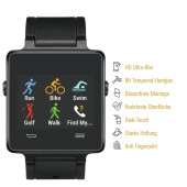 1x 9H Hartglas für Garmin Vivoactive Displayschutz Panzerfolie Panzerglas Schutzfolie Schutzglas HD Klar