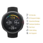 2x 9H Hartglas für Polar Vantage V2 Smart Watch Displayschutz Panzerfolie Schutzglas KLAR Panzerglas Schutzfolie