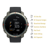 2x 9H Hartglas für Polar Grit X Pro Titan Smart Watch Displayschutz Panzerfolie Schutzglas KLAR Panzerglas Schutzfolie
