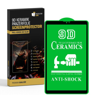 3x 9D Keramik-Glass für Samsung Galaxy Tab A7 Lite FULL COVER 3D KLAR Panzerfolie Displayschutz Schutzfolie Ceramic Screen-Protector