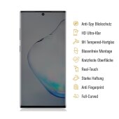 2x Blickschutz 9H Panzerglas für Samsung Galaxy Note 10 Plus Anti-Spy Privacy Displayschutz Panzerfolie Schutzfolie echtes Tempered Glass Schutzglas Screen-Protector