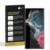 4x Hydrogel-Glass für Samsung Galaxy S22 Ultra Selbstheilend für Micro Kratzer 3D KLAR Panzerfolie Displayschutz Schutzfolie Screen-Protector