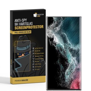 1x Blickschutz 9H Panzerglas für Samsung Galaxy S22 Ultra FULL-CURVED Anti-Spy Privacy Displayschutz Schutzfolie echtes Tempered Glass Schutzglas Screen-Protector