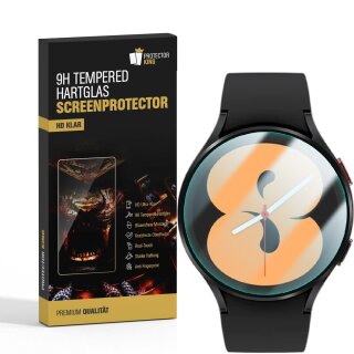 1x 9H Hartglas für Samsung Galaxy Watch 4 44mm Displayschutz Panzerfolie Panzerglas Schutzglas Displayglas Tempered Glasfolie Schutzfolie Sicherheitsglas Echtglas