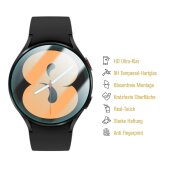 4x 9H Hartglas für Samsung Galaxy Watch 4 44mm Displayschutz Panzerfolie Panzerglas Schutzglas Displayglas Tempered Glasfolie Schutzfolie Sicherheitsglas Echtglas
