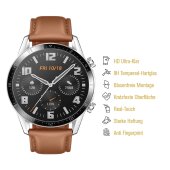 6x 9H Hartglas für Samsung Galaxy Watch 42mm Displayschutz Panzerfolie Schutzglas KLAR Panzerglas Schutzfolie Displayglas Glasfolie