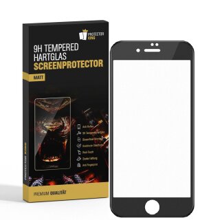 1x Matt 9H Hartglas für iPhone 8 FULL COVER Schutzfolie Schutzglas Displayschutz ANTI-REFLEX Displayglas Panzerglas Glasfolie Tempered Sicherheitsglas Echtglas Panzerfolie
