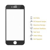1x Matt 9H Hartglas für iPhone 8 Plus FULL COVER Schutzfolie Schutzglas Displayschutz ANTI-REFLEX Displayglas Panzerglas Glasfolie Tempered Sicherheitsglas Echtglas Panzerfolie