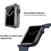 Schutzhülle für Apple Watch 7/ 8/ 9 41mm Smartwatch Schutz Hülle Case Cover Tasche Transparent Uhr Bumper ANTI-SHOCK/ ANTI-STOß