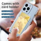 Schutzhülle für iPhone 12 Pro Kamera Case Handyhülle Cover Tasche Transparent Smartphone Bumper (Kartensteckplatz-Kreditkarte-Geldscheine)